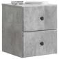 Preview: Wandmontierter Nachttisch 2 stk. Betongrau 34,5 x 33 x 40 cm