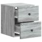 Preview: Wandmontierter Nachttisch Graues Sonoma 34,5 x 33 x 40 cm