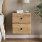 Preview: ARDEBO.de - Wandmontierter Nachttisch Artisan-Eiche 34,5 x 33 x 40 cm