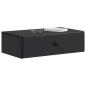 Preview: Wandmontierter Beistelltisch Schwarz 59 x 34,5 x 17 cm