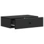 Preview: Wandmontierter Beistelltisch Schwarz 59 x 34,5 x 17 cm