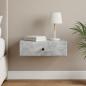 Preview: ARDEBO.de - Wandmontierter Beistelltisch Betongrau 59 x 34,5 x 17 cm