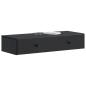 Preview: Wandmontierter Beistelltisch Schwarz 87,5 x 34,5 x 17 cm