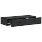 Preview: Wandmontierter Beistelltisch Schwarz 87,5 x 34,5 x 17 cm