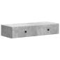 Preview: Wandmontierter Beistelltisch Betongrau 87,5 x 34,5 x 17 cm