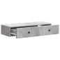 Preview: Wandmontierter Beistelltisch Betongrau 87,5 x 34,5 x 17 cm
