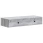 Preview: Wandmontierter Beistelltisch Graues Sonoma 87,5 x 34,5 x 17 cm