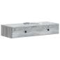 Preview: Wandmontierter Beistelltisch Graues Sonoma 87,5 x 34,5 x 17 cm