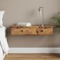 Preview: ARDEBO.de - Wandmontierter Beistelltisch Altholz 87,5 x 34,5 x 17 cm