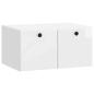 Preview: Wandmontierter TV-Schrank 59,5 x 41 x 30 cm Hochglanz Weiß