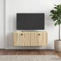 Preview: ARDEBO.de - Wandmontierter TV-Schrank 78,5 x 41 x 30 cm Sonoma-Eiche