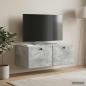 Preview: ARDEBO.de - Wandmontierter TV-Schrank 78,5 x 41 x 30 cm Betongrau