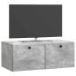 Preview: Wandmontierter TV-Schrank 78,5 x 41 x 30 cm Betongrau