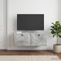 Preview: Wandmontierter TV-Schrank 78,5 x 41 x 30 cm Betongrau