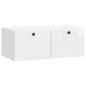 Preview: Wandmontierter TV-Schrank 78,5 x 41 x 30 cm Hochglanz Weiß
