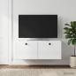 Preview: Wandmontierter TV-Schrank 78,5 x 41 x 30 cm Hochglanz Weiß