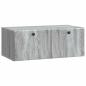 Preview: Wandmontierter TV-Schrank 78,5 x 41 x 30 cm Grau Sonoma