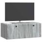 Preview: Wandmontierter TV-Schrank 78,5 x 41 x 30 cm Grau Sonoma