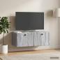 Preview: Wandmontierter TV-Schrank 78,5 x 41 x 30 cm Grau Sonoma