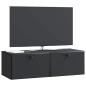 Preview: Wandmontierter TV-Schrank 98 x 41 x 30 cm Schwarz Holzwerkstoff