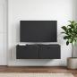 Preview: Wandmontierter TV-Schrank 98 x 41 x 30 cm Schwarz Holzwerkstoff