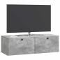 Preview: Wandmontierter TV-Schrank 98 x 41 x 30 cm Betongrau