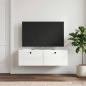 Preview: ARDEBO.de - Wandmontierter TV-Schrank 98 x 41 x 30 cm Hochglanz Weiß