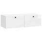 Preview: Wandmontierter TV-Schrank 98 x 41 x 30 cm Hochglanz Weiß