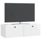 Preview: Wandmontierter TV-Schrank 98 x 41 x 30 cm Hochglanz Weiß