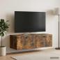 Preview: ARDEBO.de - Wandmontierter TV-Schrank 98 x 41 x 30 cm Geräucherte Eiche
