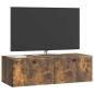 Preview: Wandmontierter TV-Schrank 98 x 41 x 30 cm Geräucherte Eiche