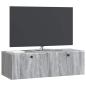 Preview: Wandmontierter TV-Schrank 98 x 41 x 30 cm Grau Sonoma