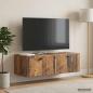 Preview: ARDEBO.de - Wandmontierter TV-Schrank 98 x 41 x 30 cm Altholz Holzwerkstoff