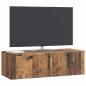 Preview: Wandmontierter TV-Schrank 98 x 41 x 30 cm Altholz Holzwerkstoff