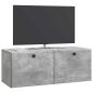 Preview: Wandmontierter TV-Schrank 78,5 x 31 x 30 cm Betongrau
