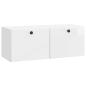 Preview: Wandmontierter TV-Schrank 78,5 x 31 x 30 cm Hochglanz Weiß