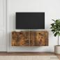 Preview: ARDEBO.de - Wandmontierter TV-Schrank 78,5 x 31 x 30 cm Geräucherte Eiche