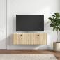Preview: ARDEBO.de - Wandmontierter TV-Schrank 98 x 31 x 30 cm Sonoma-Eiche
