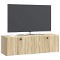 Preview: Wandmontierter TV-Schrank 98 x 31 x 30 cm Sonoma-Eiche