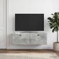 Preview: ARDEBO.de - Wandmontierter TV-Schrank 98 x 31 x 30 cm Betongrau