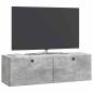 Preview: Wandmontierter TV-Schrank 98 x 31 x 30 cm Betongrau