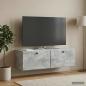 Preview: Wandmontierter TV-Schrank 98 x 31 x 30 cm Betongrau