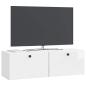 Preview: Wandmontierter TV-Schrank 98 x 31 x 30 cm Hochglanz Weiß
