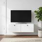 Preview: Wandmontierter TV-Schrank 98 x 31 x 30 cm Hochglanz Weiß