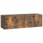 Preview: Wandmontierter TV-Schrank 98 x 31 x 30 cm Geräucherte Eiche