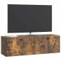 Preview: Wandmontierter TV-Schrank 98 x 31 x 30 cm Geräucherte Eiche