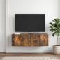 Preview: Wandmontierter TV-Schrank 98 x 31 x 30 cm Geräucherte Eiche