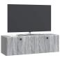 Preview: Wandmontierter TV-Schrank 98 x 31 x 30 cm Grau Sonoma