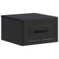 Preview: Wandmontierter Nachttisch Schwarz 34,5 x 33 x 20 cm