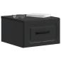 Preview: Wandmontierter Nachttisch Schwarz 34,5 x 33 x 20 cm